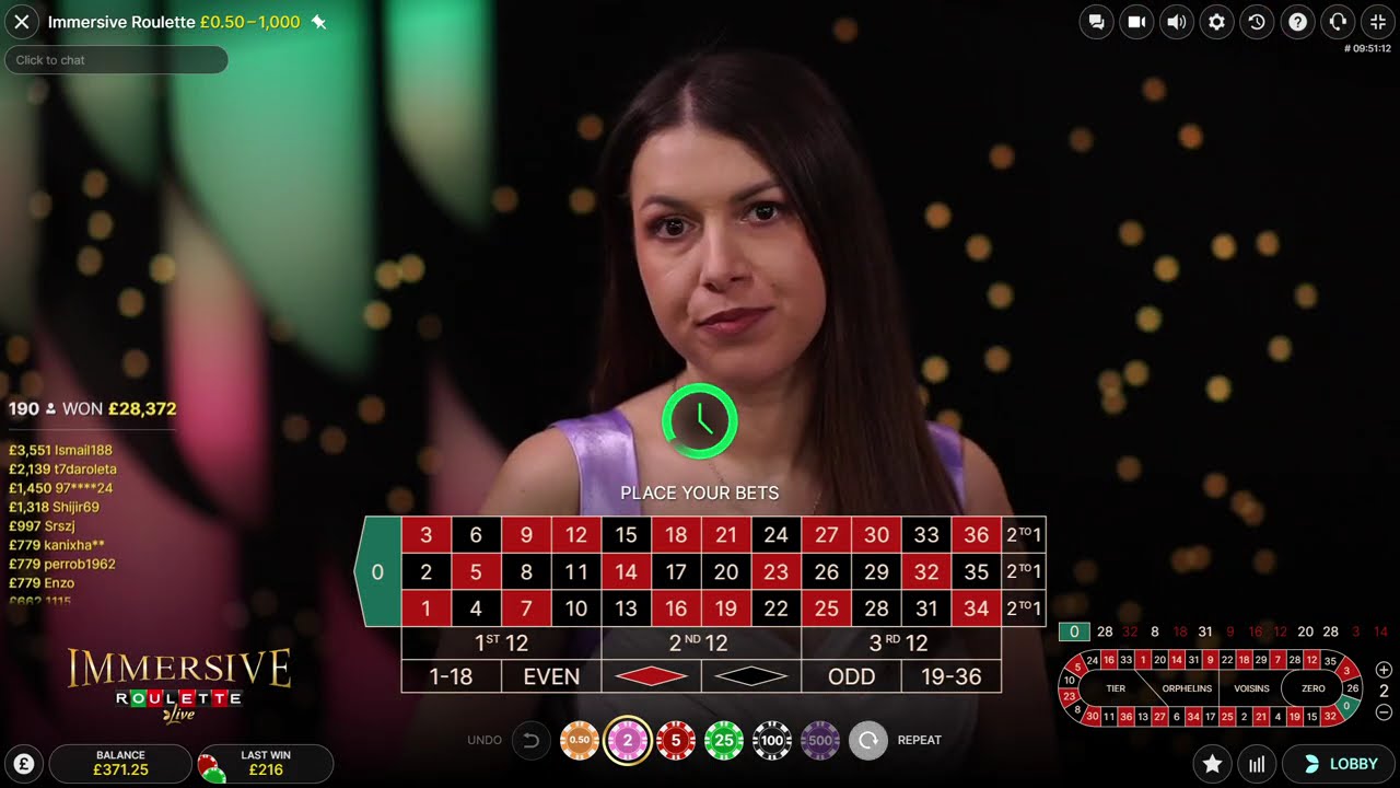 IMMERSIVE ROULETTE | ONLINE ROULETTE SESSION
