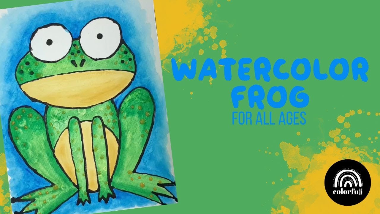 Easy Watercolor Frog For All Ages
