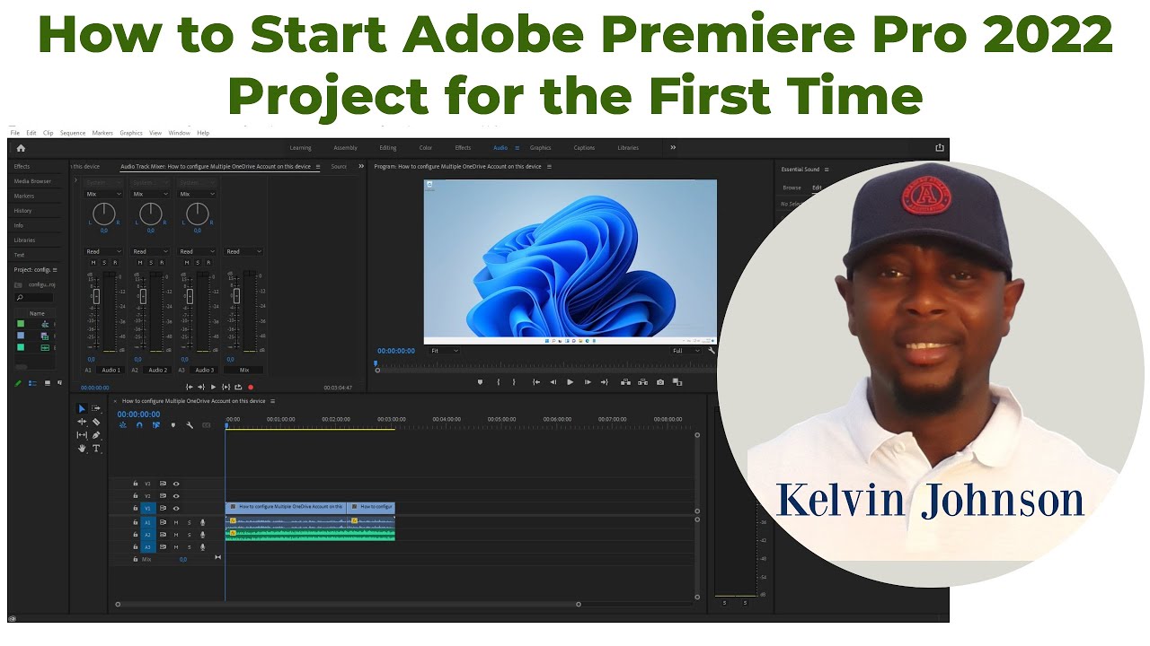 How to Start a Adobe Premiere Pro 2022 Project for the First Time | Adobe Premiere Pro Tutorial