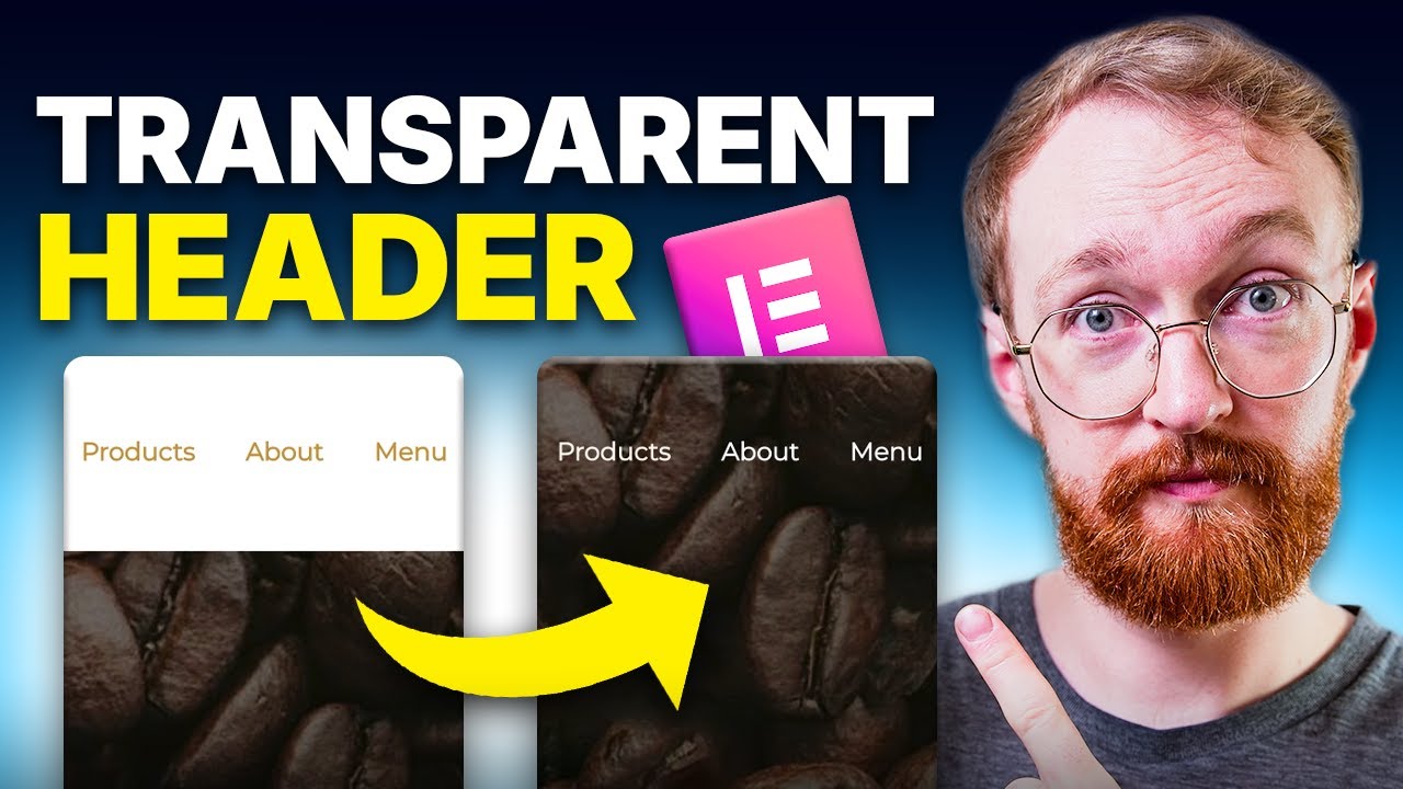Как создать прозрачный заголовок с помощью Elementor