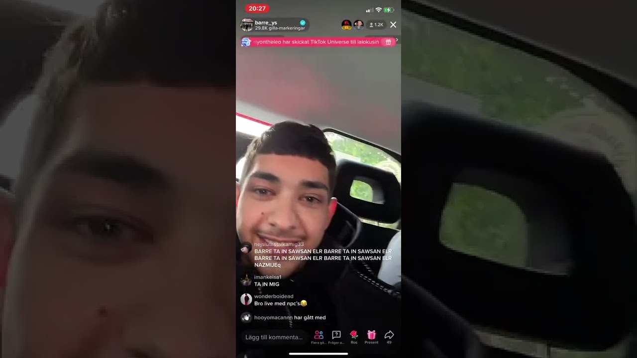 Vc Barre Live med folk på Tiktok