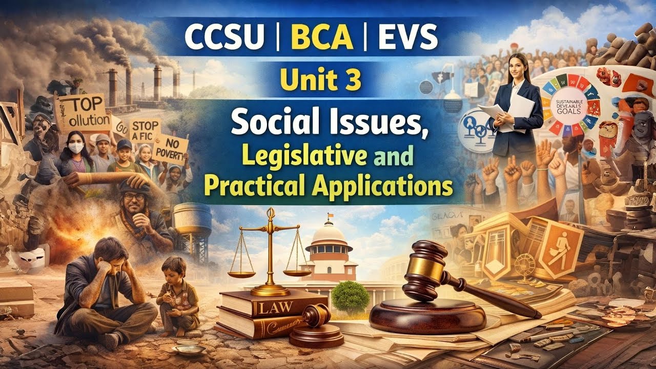 CCSU । BCA | EVS | Unit 3 Social Issues, Legislative and Practical Applications