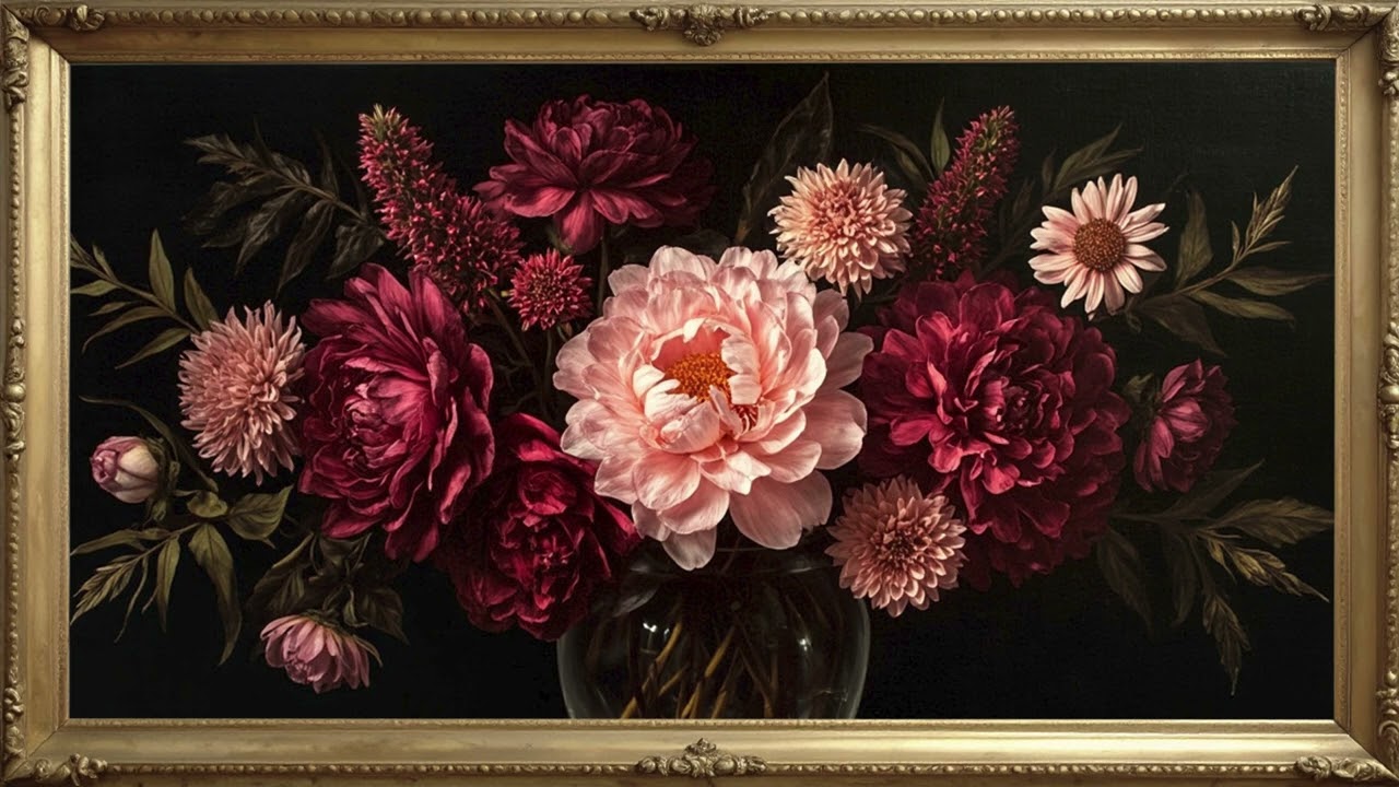 🌸 Floral Frame TV Art | Элегантная цветочная картина 4K |  расслабляющий скринсейвер