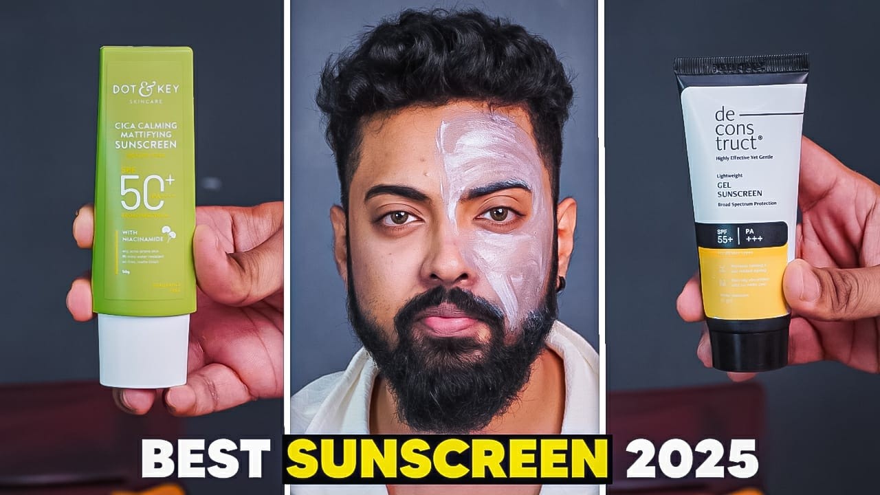 TOP 5 SUNSCREEN for Oily skin men in 2025 PART 1 | Best sunscreen under 500rs