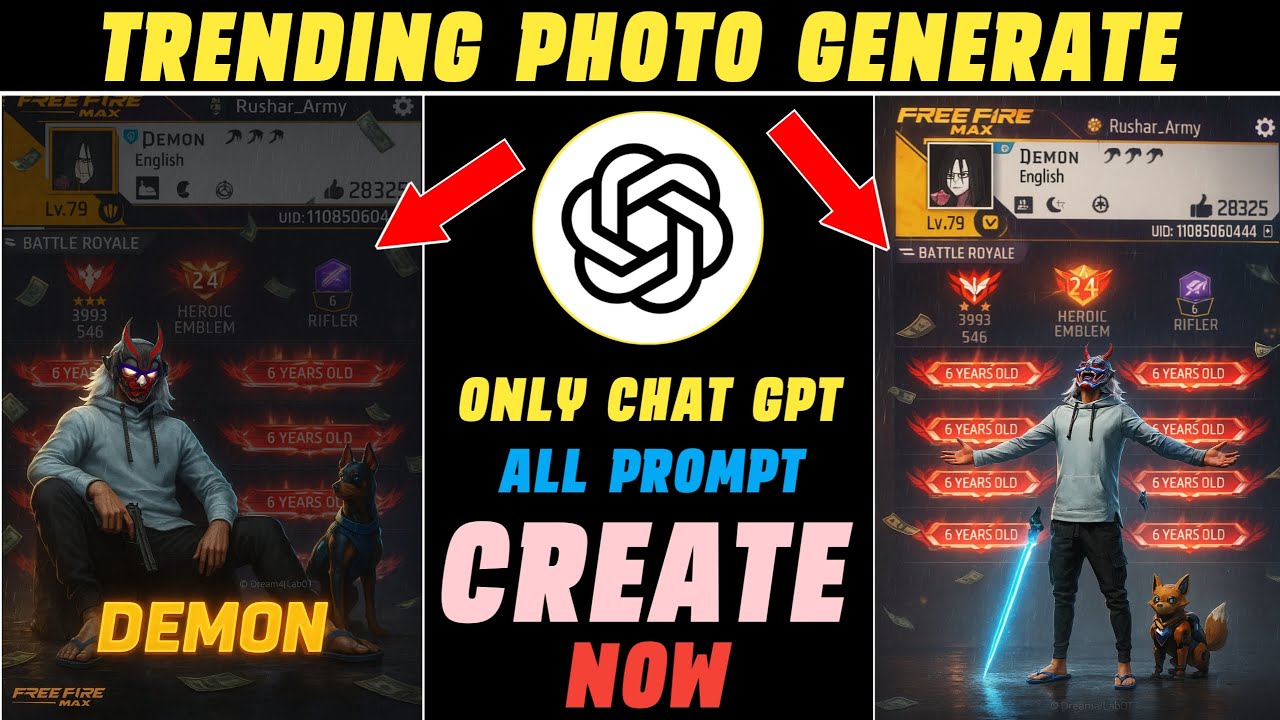 Free Fire New Photo Editing || Free Fire Profile AI 😉 Photo Generator || AI Photo Free Fire