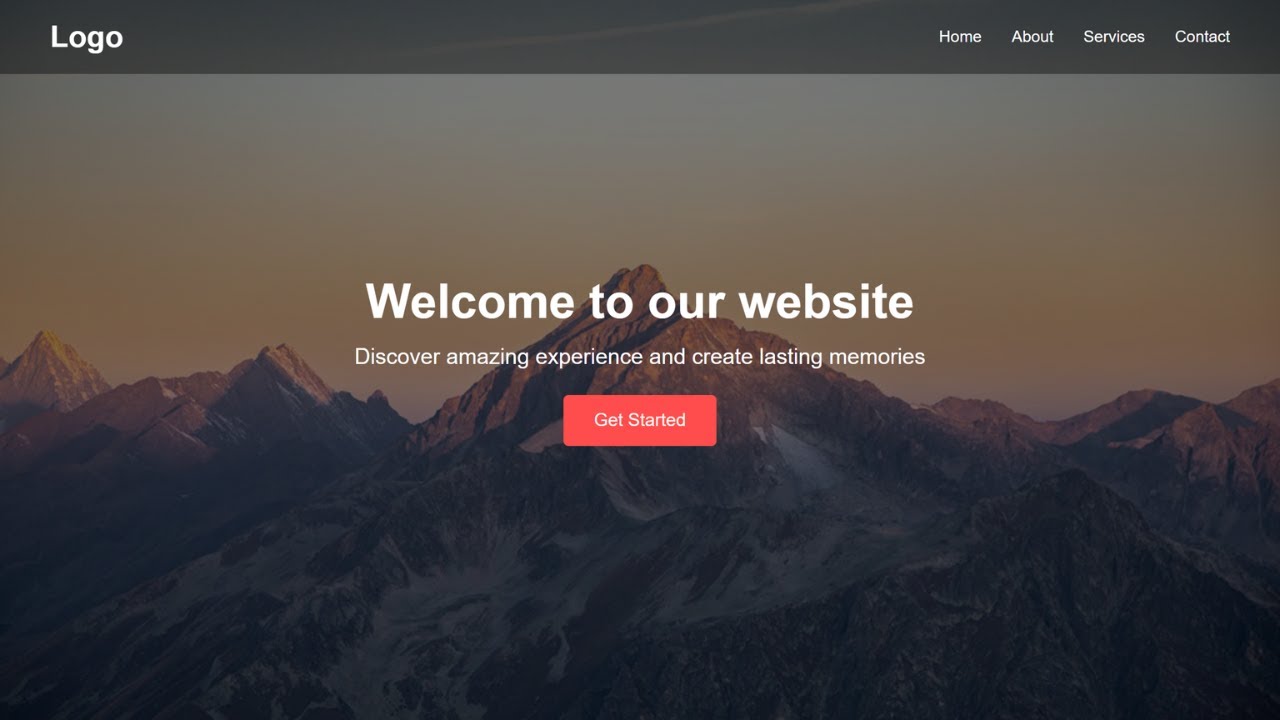 How To Make Simple Website Landing Page Design Using HTML And CSS