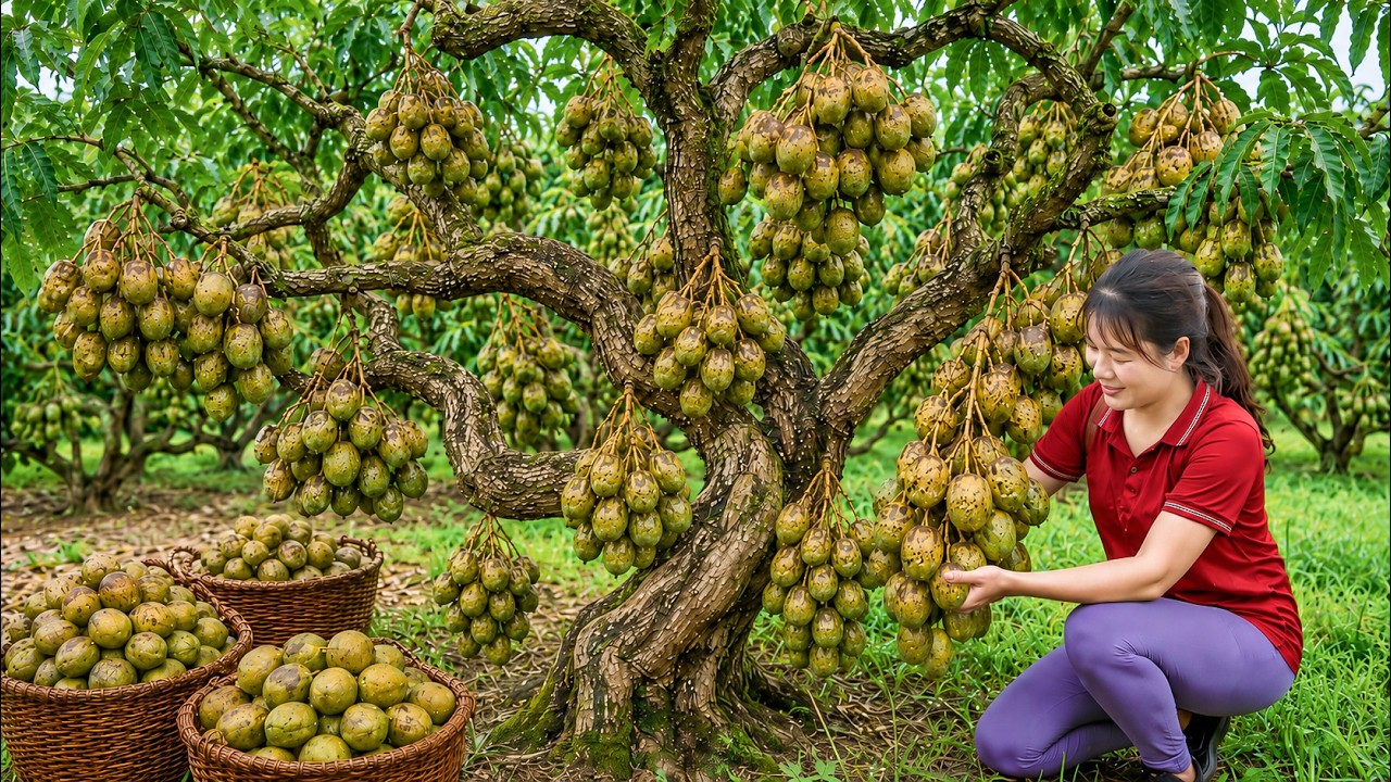 Harvesting Rare Ambarella Fruit to Sell at the Market | Harvest, Sell and Traditional Cooking