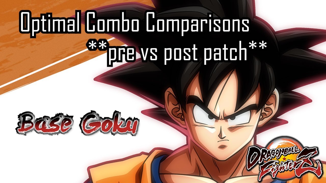 DBFZ - some Base Goku Optimal Combo Comparisons - pre vs post patch