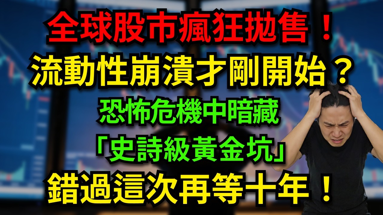 全球股市瘋狂拋售！流動性崩潰才剛開始？恐怖危機中暗藏「史詩級黃金坑」，錯過這次再等十年！#股災 #巴菲特 #滯脹