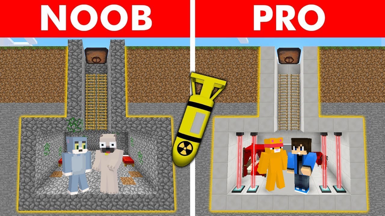 1 PERC vs 100 PERC VILÁG VÉGE BUNKER ÉPITŐ KIHÍVÁS A MINECRAFTBAN!