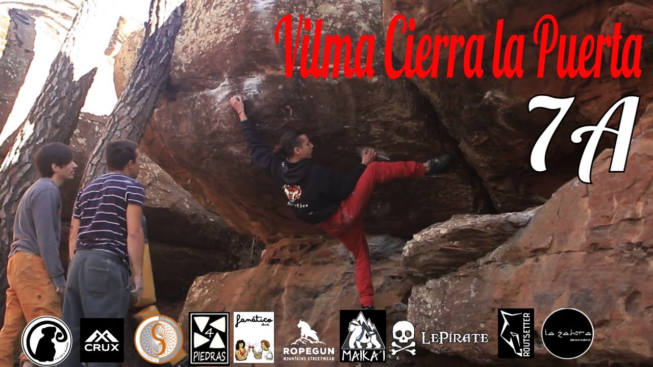 Vilma Cierra la Puerta 7A | Albarracín Boulder | Sector Techos