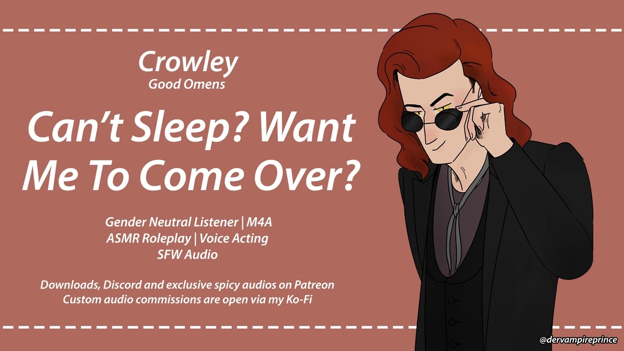ASMR | Good Omens - You Can't Fall Asleep So You Call Crowley [M4A] [Comfort] [Sleep aid] [Platonic]