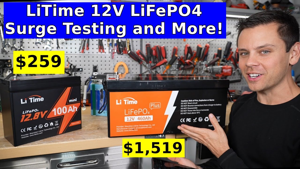 LiTime LiFePO4 Mini и 460AH Plus! Тестирование и разборка при импульсном напряжении
