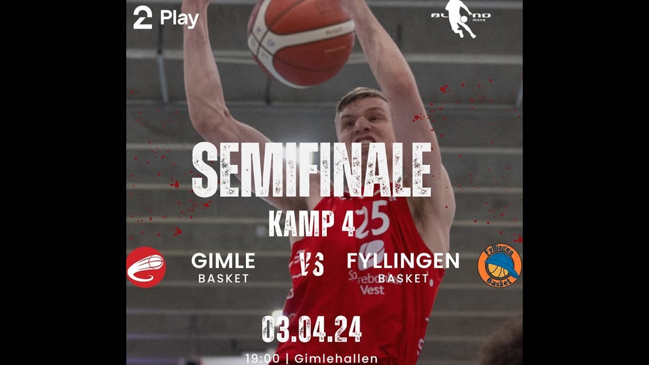 Sluttspill 2.4 | Gimle Basket - Fyllingen Basket | Highlights | 03.04.2024