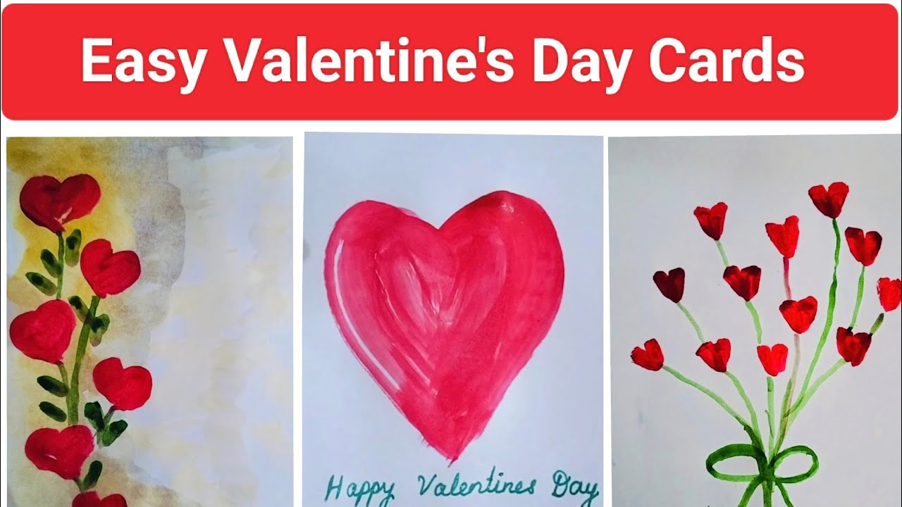 Easy Watercolor Valentine's Day Card Ideas | Simple DIY Tutorial#love #valentinesday #art #easy #diy