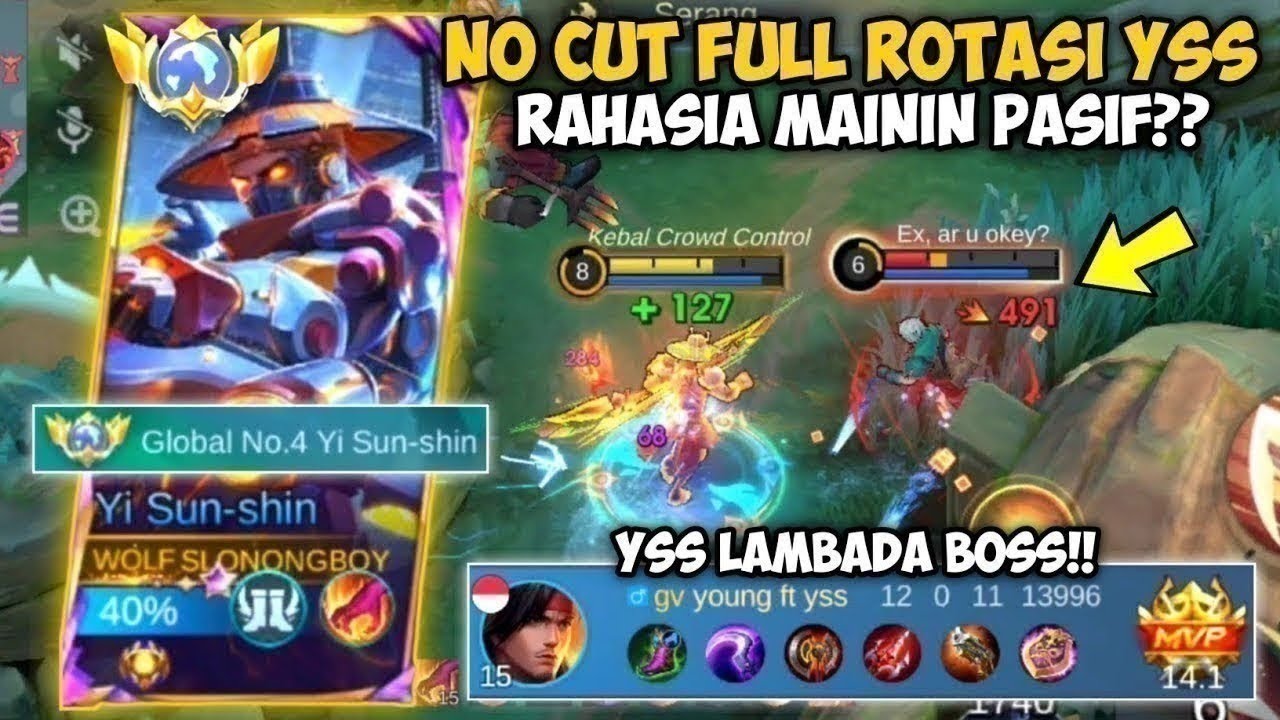 8 MENIT LEVEL 15?! CARA CEPAT ROTASI TOP GLOBAL YSS SAAT MENANG EARLY GAME BUILD EMBLEM PASIF MLBB