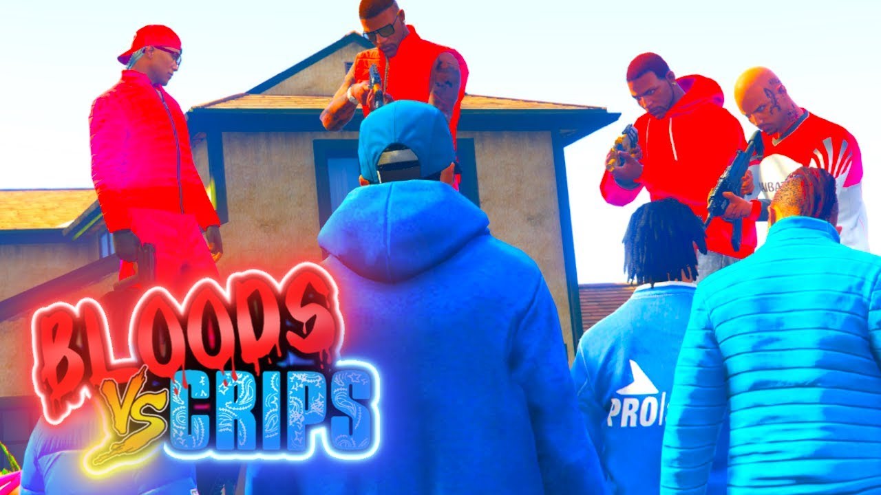 GTA 5 BLOODS vs CRIPS GANG WAR 