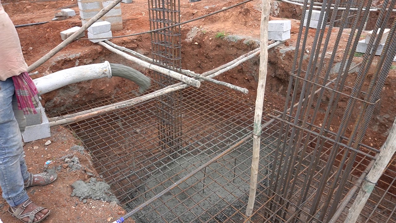 Column footing casting