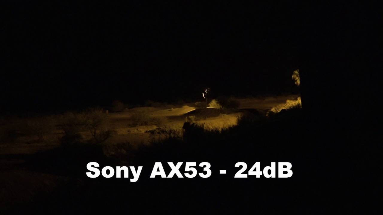 Sony AX53, Sony AX33, Sony CX900, Canon XA20, Low Light Vergleich