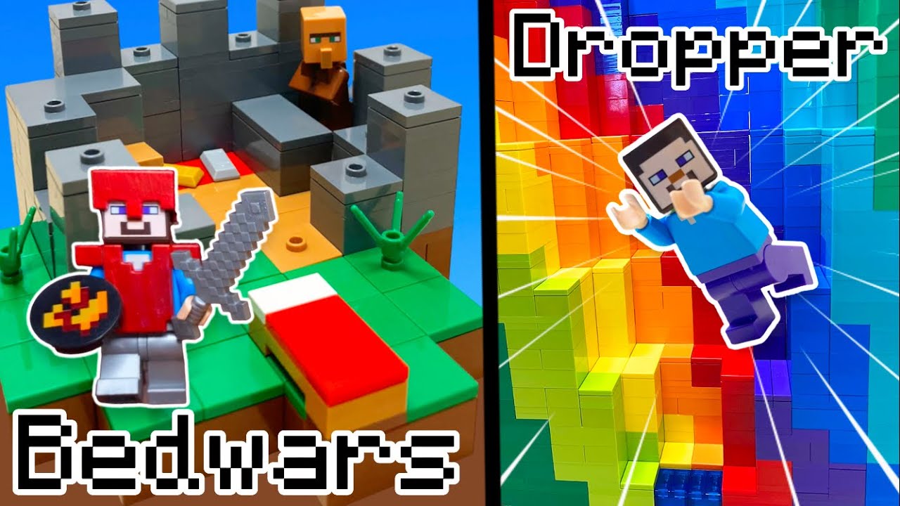 I built 5 popular Minecraft mini games in LEGO!