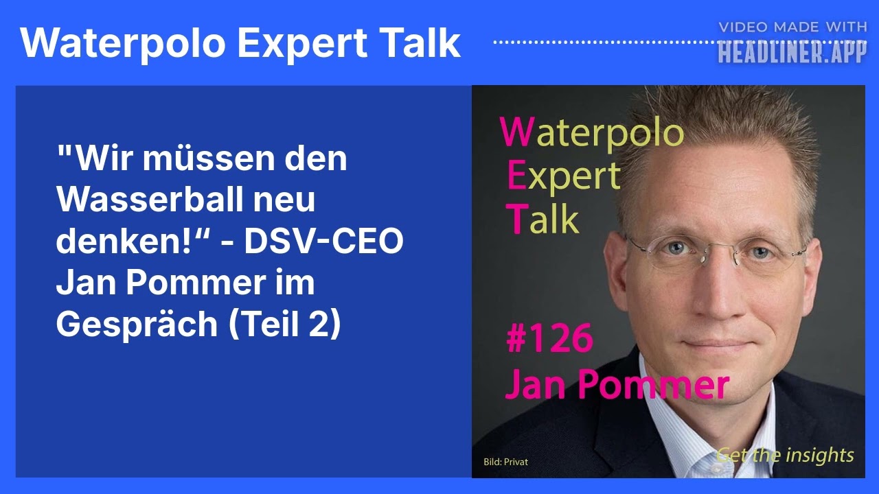 „Wir müssen den Wasserball neu denken!“ – DSV-CEO Jan Pommer über Reformen, Zukunft & Strukturen