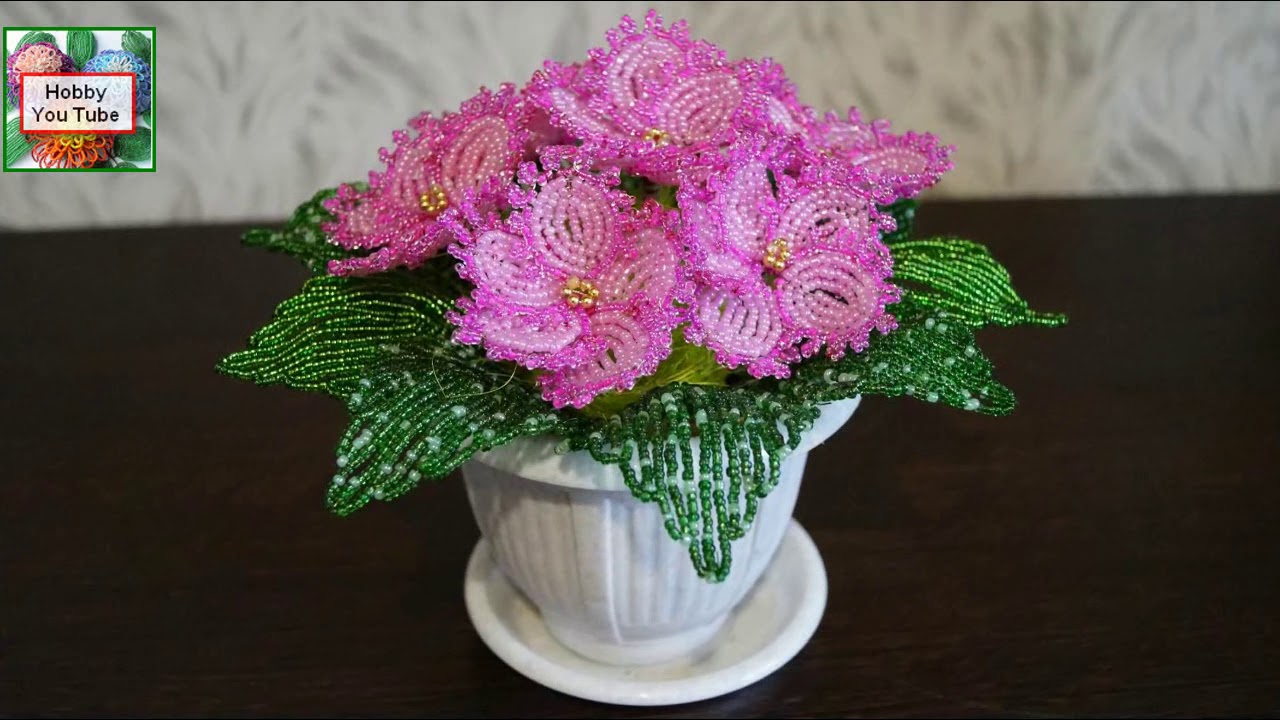 Фиалки из бисера. Зима - весна 2017. Топ 20 самых популярных работ.