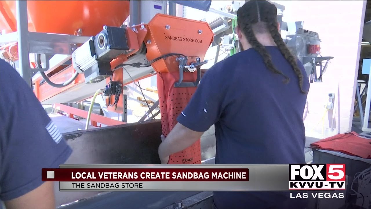 Sand bagging in the valley operated by veterans