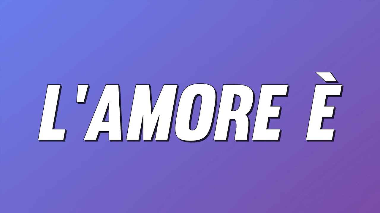 Enrico Nigiotti  - L'amore è (Testo)