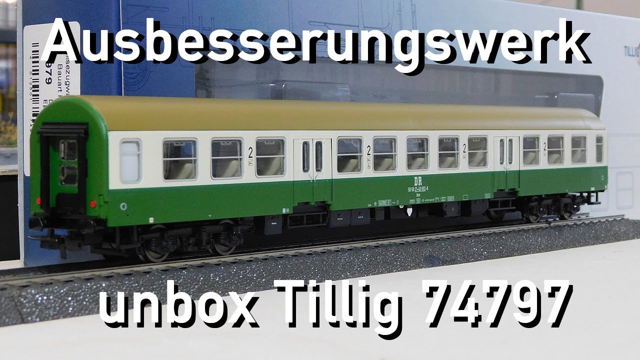 Ausbesserungswerk H0 unbox Tillig 74979 Reisezugwagen Bmh Bauart Halberstadt