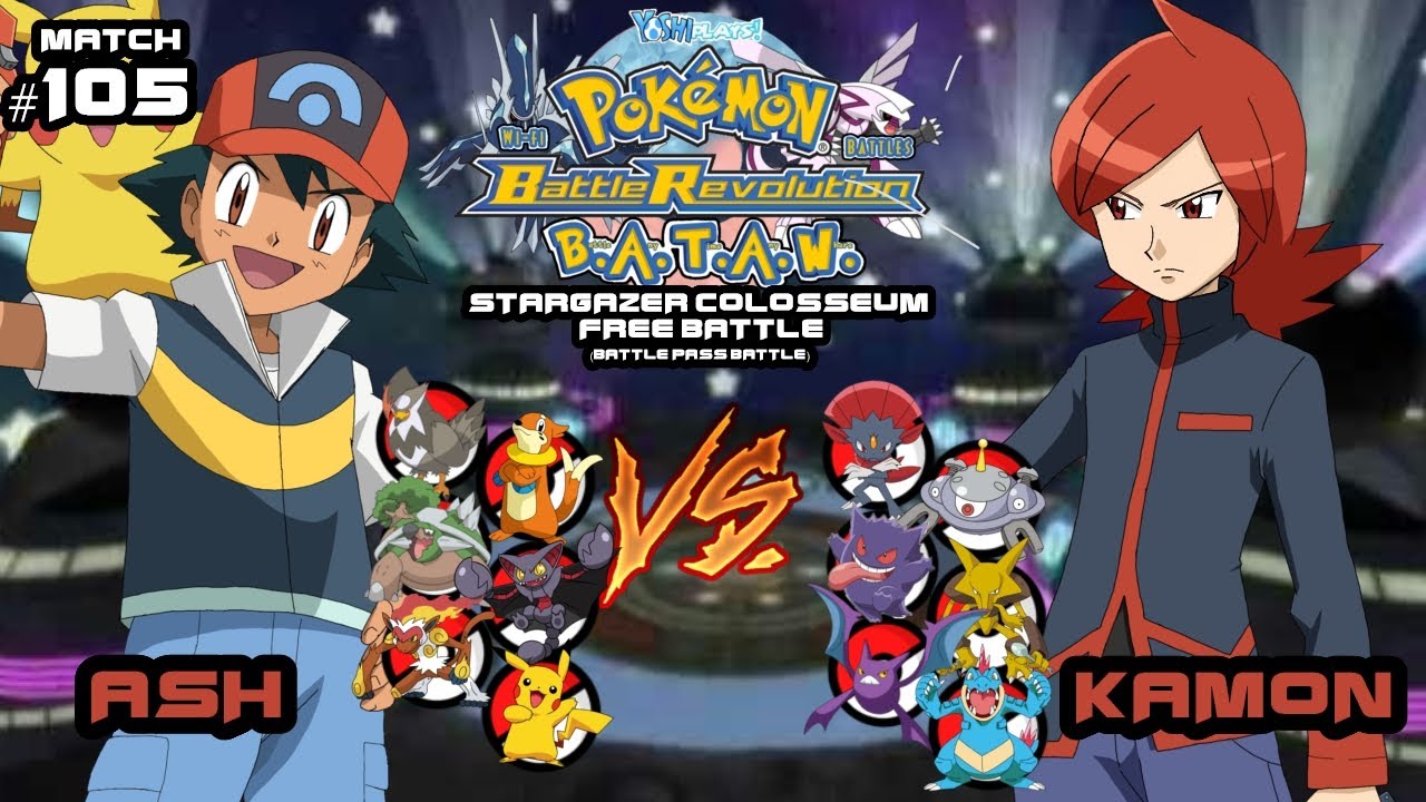 Pokemon Battle Revolution BATAW (Wi-Fi Battles) Match #105: Ash vs. Kamon