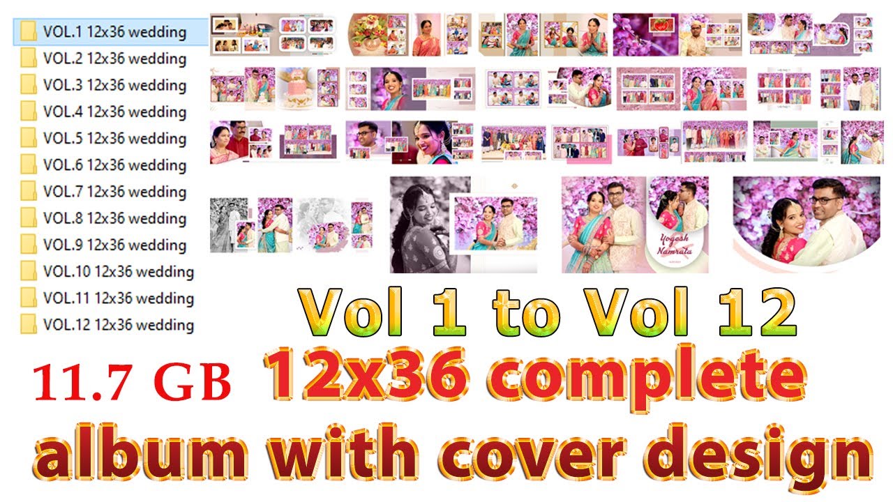 New Free PSD Wedding Album Design Download 2026  l 12X36 wedding album psd design vol 1 to vol 12
