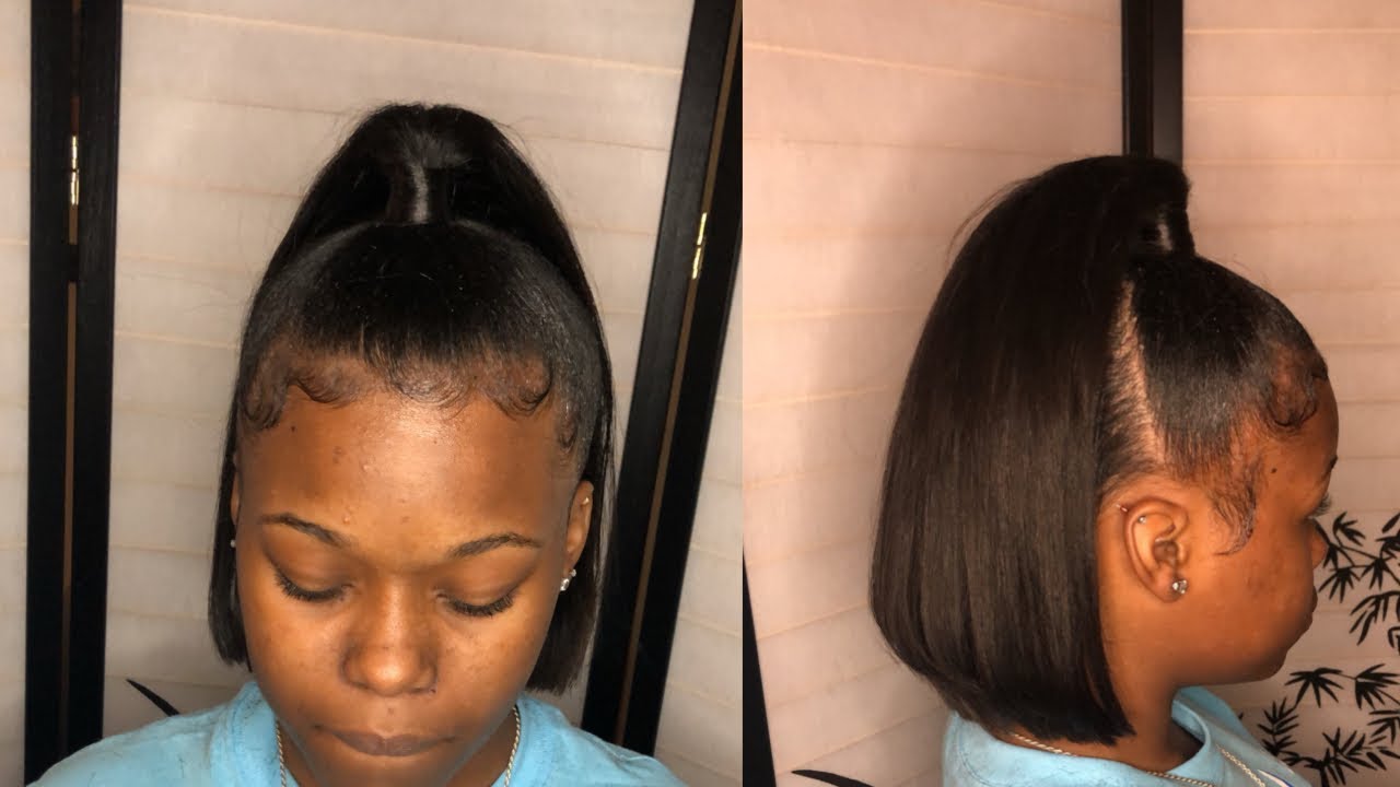 Half Up Half Down Quick Weave Bob| SlayedCrownss Hair