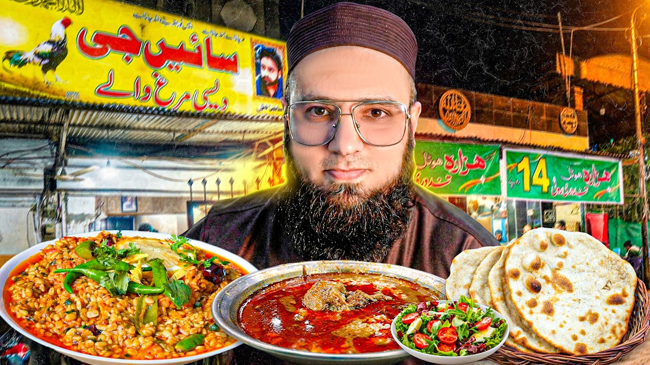 EXPLORING WINTER STREET FOOD IN FAISALABAD | SAYEEN DESI MURGHA | HAZARA HOTEL KI FAMOUS DAAL