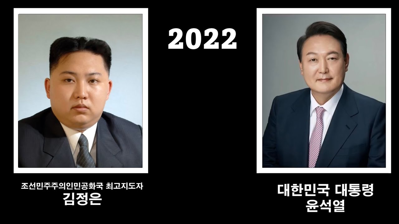 역대 한국 북한 지도자 타임라인(1945-2022)🇰🇷🇰🇵