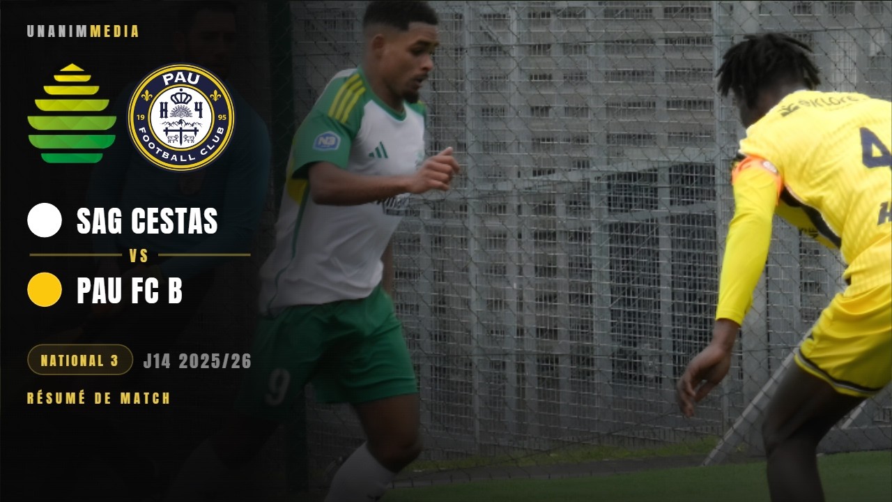 Résumé : Le PAU FC de Val Liénard s'impose à l'Extérieur Face à CESTAS (N3 Poule A J14)