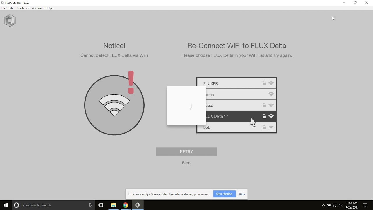bug report flux studio .9.0 Sep 22, 2017 9:48 AM