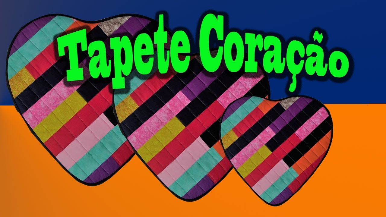 Patchwork com Coração: Um Tapete Incrível Feito com Retalhos Coloridos!  1115