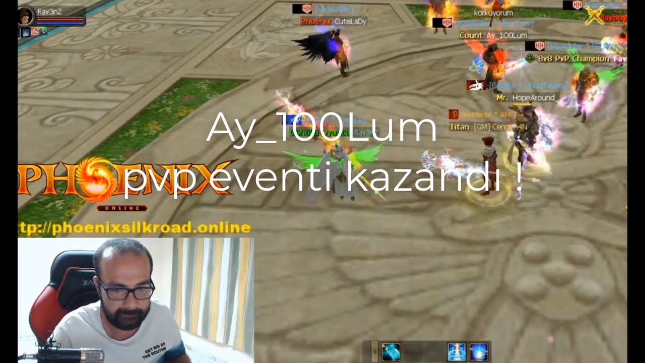 Silkroad online(Phoenix online) Pvp event Ay_100Lum vs eledikleri.