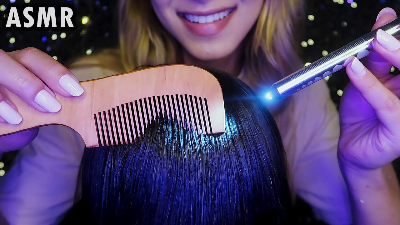 ASMR INSPECIONANDO E TRATANDO SEU COURO CABELUDO DE FORMA SUAVE 💆🏻‍♀️