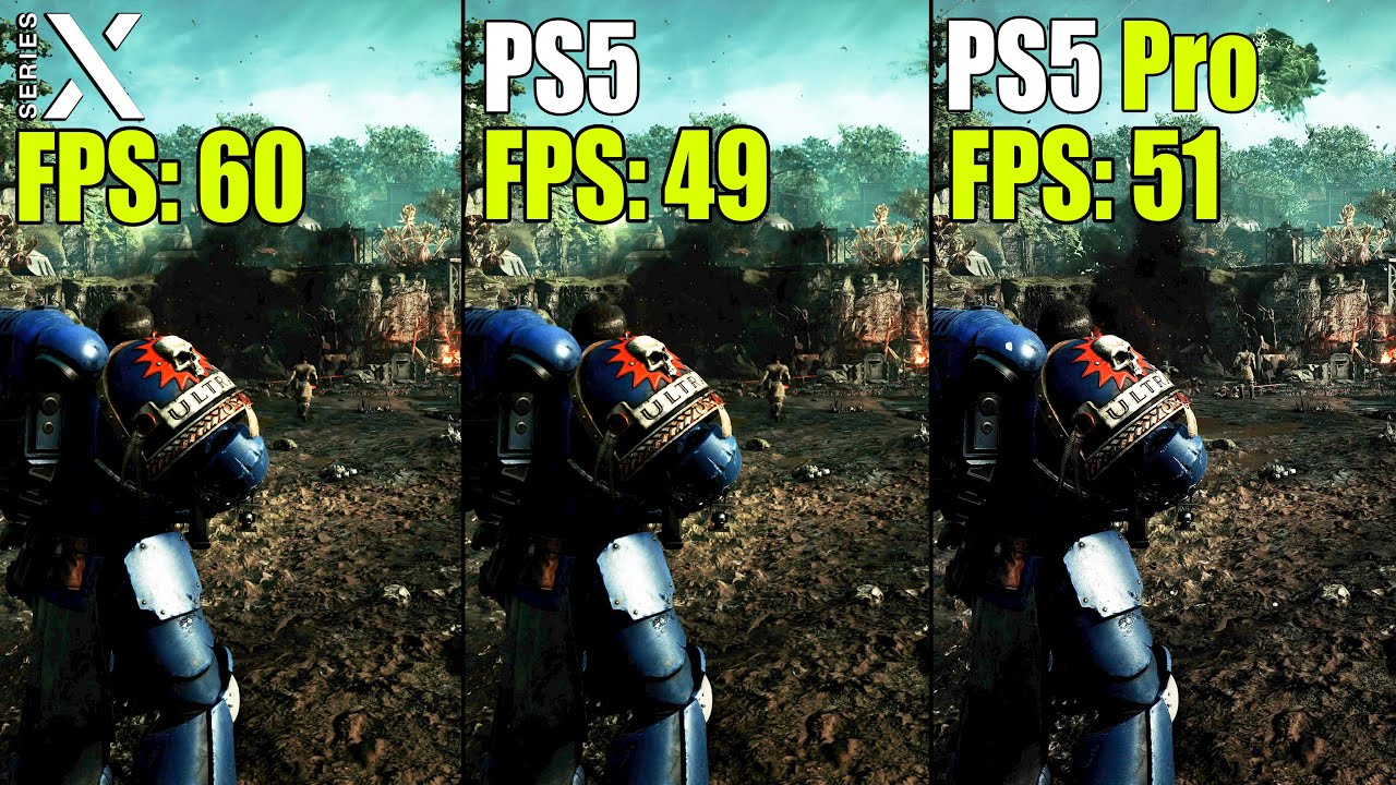Xbox Series X против PS5 против PS5 Pro | Техническое сравнение Space Marine 2
