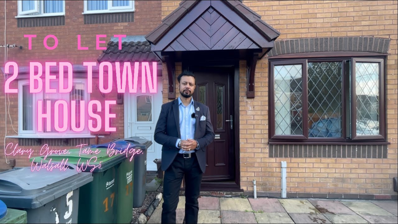 TO LET - 2 Bed Town House, Clary Grove, Tame Bridge, Walsall, WS5.