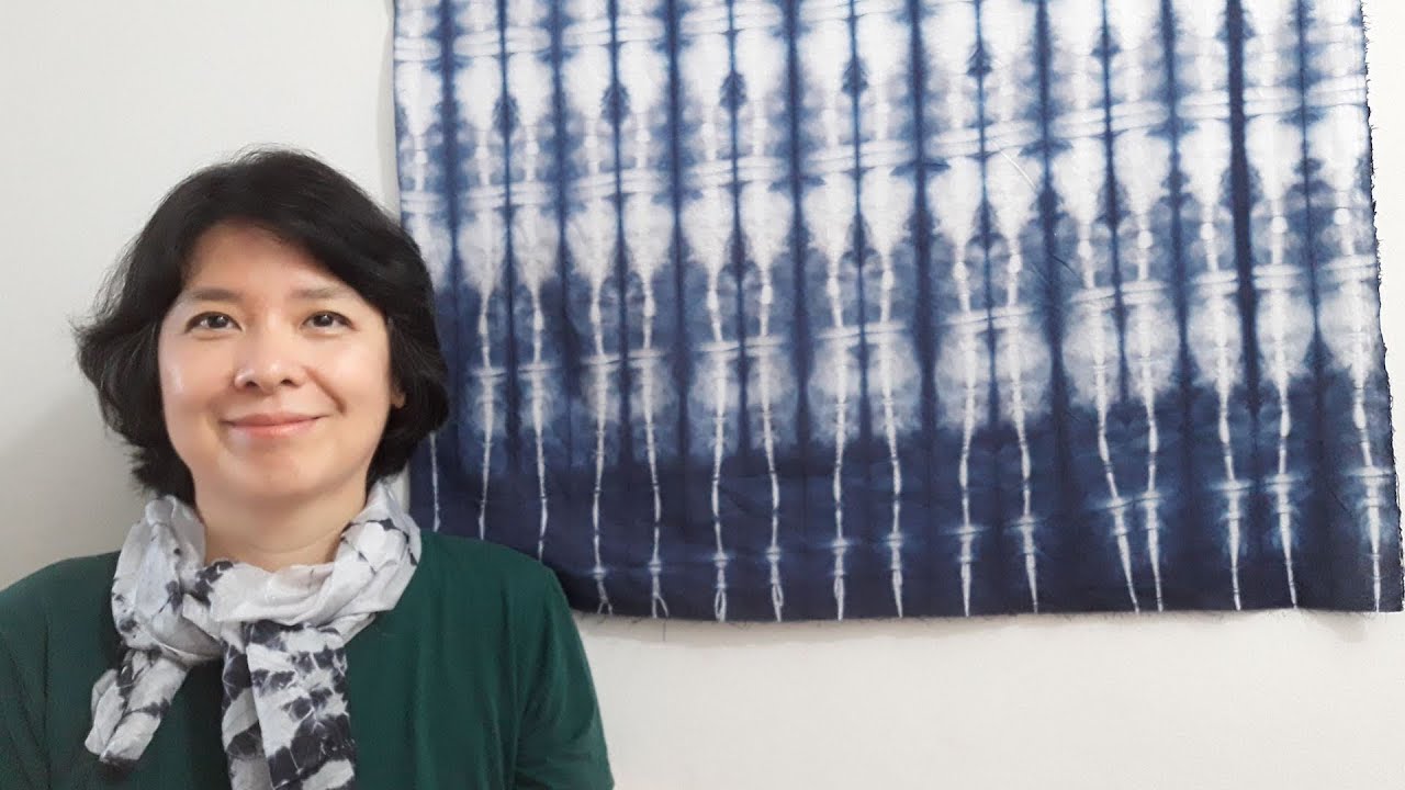Shibori - Como fazer uma estampa super fácil com o tecido enrolado.
