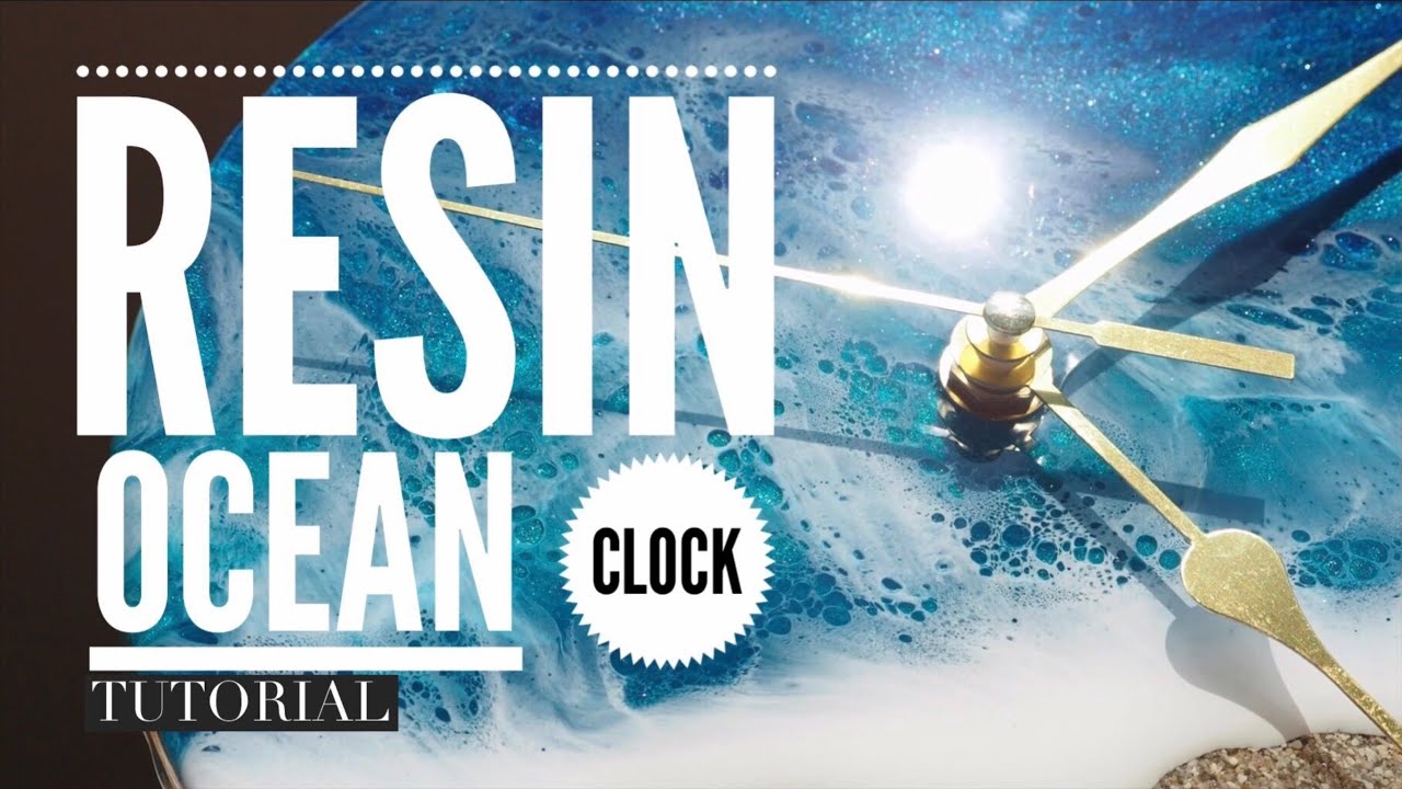 Easy Resin Ocean Waves Clock With Real Sand Base DIY - Crafts & Gifts