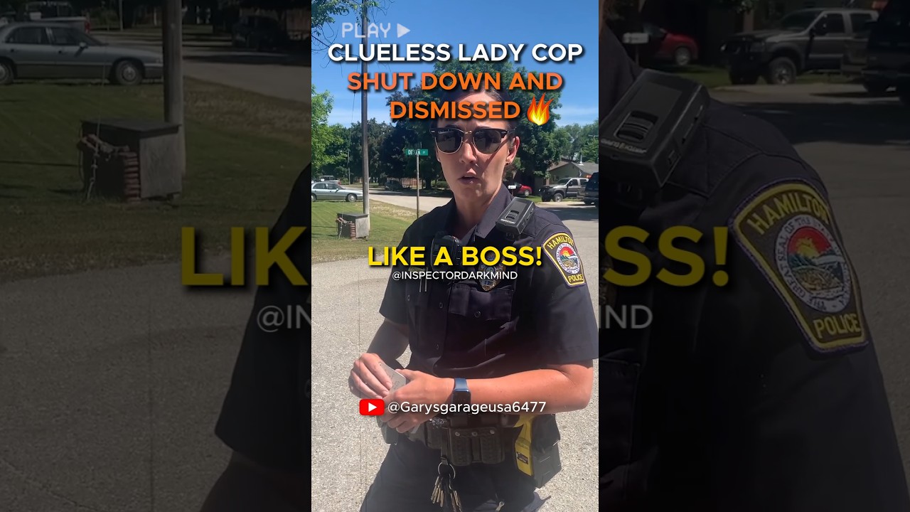 'I Don't Answer Questions!' Lady Cop Gets Shut Down, Lost for Words & Dismissed off Private Property