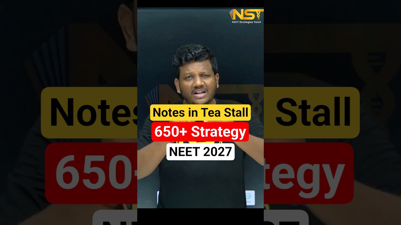 TN State Topper Reveals Everything🔥NEET 2027 Complete Strategy