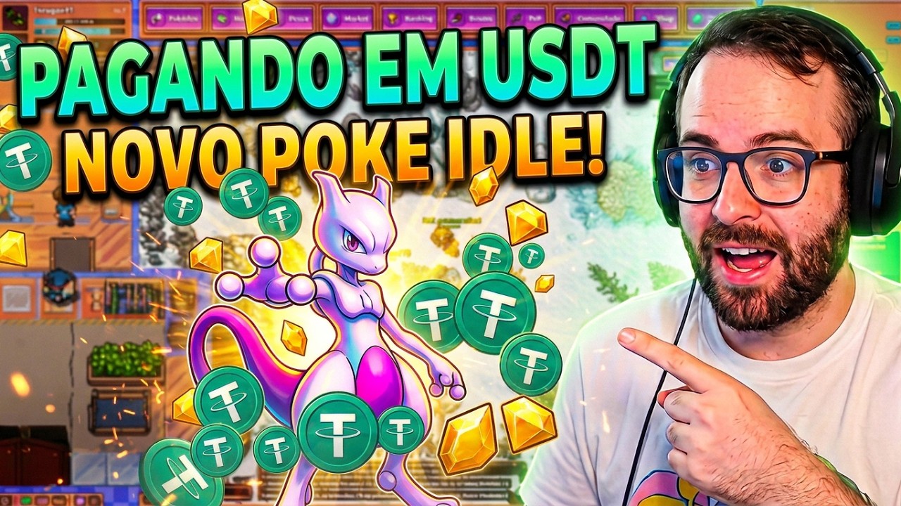 GANHE USDT VENDENDO POK&Eacute;MON RAROS NA LOJA DO JOGO! NOVO POK&Eacute;MON IDLE GR&Aacute;TIS PC E CELULAR