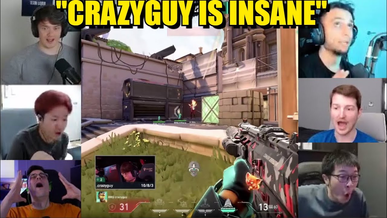 Valorant Pros/Streamers Reacts To RRQ Crazyguy's INSANE 4k against T1