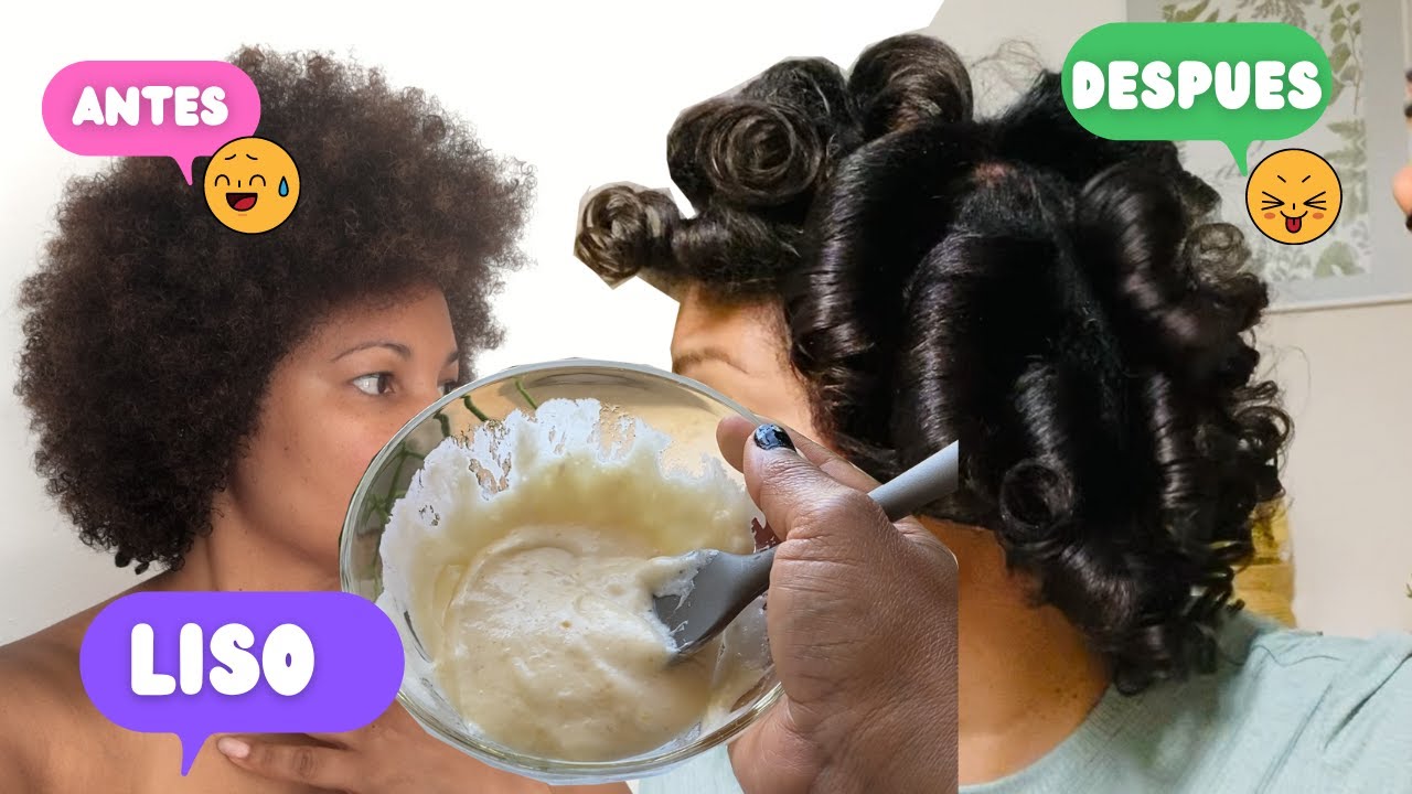 Tratamiento para alisar el cabello afro seco- controla el frizz, para rizos y cabello Liso