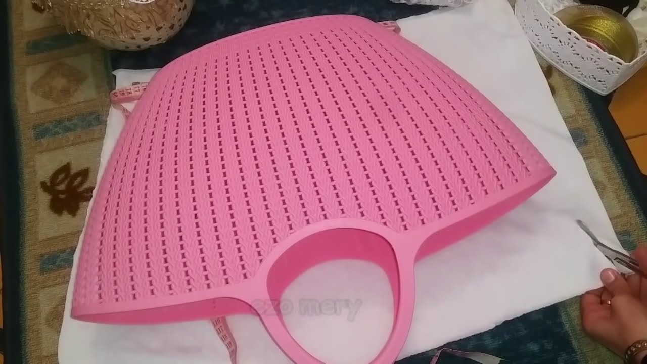 اقوى مشروع مربح من قفة بلاستيك والنتيجة تحفة جربيها   decoration couffins