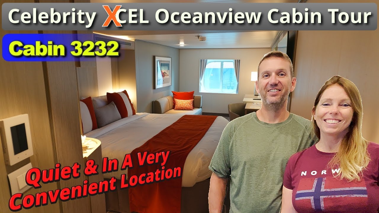 Экскурсия по каюте Celebrity Xcel Oceanview Cabin - 3232 - по-прежнему лучшие каюты, удобное и ти...